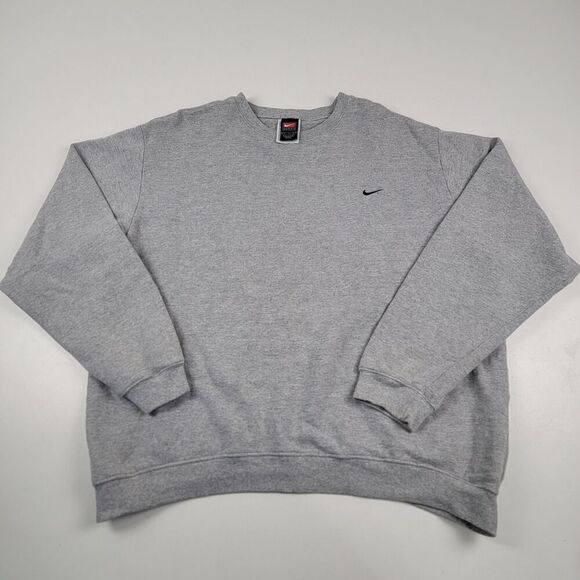 Nike Other - Vintage Grey Nike Mini Swoosh Crewneck Sweatshirt Essential Gray XL Pullover Y2K